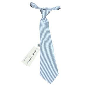 Janie & Jack Tie Blue and White Striped Boys Neck Tie with Clasp